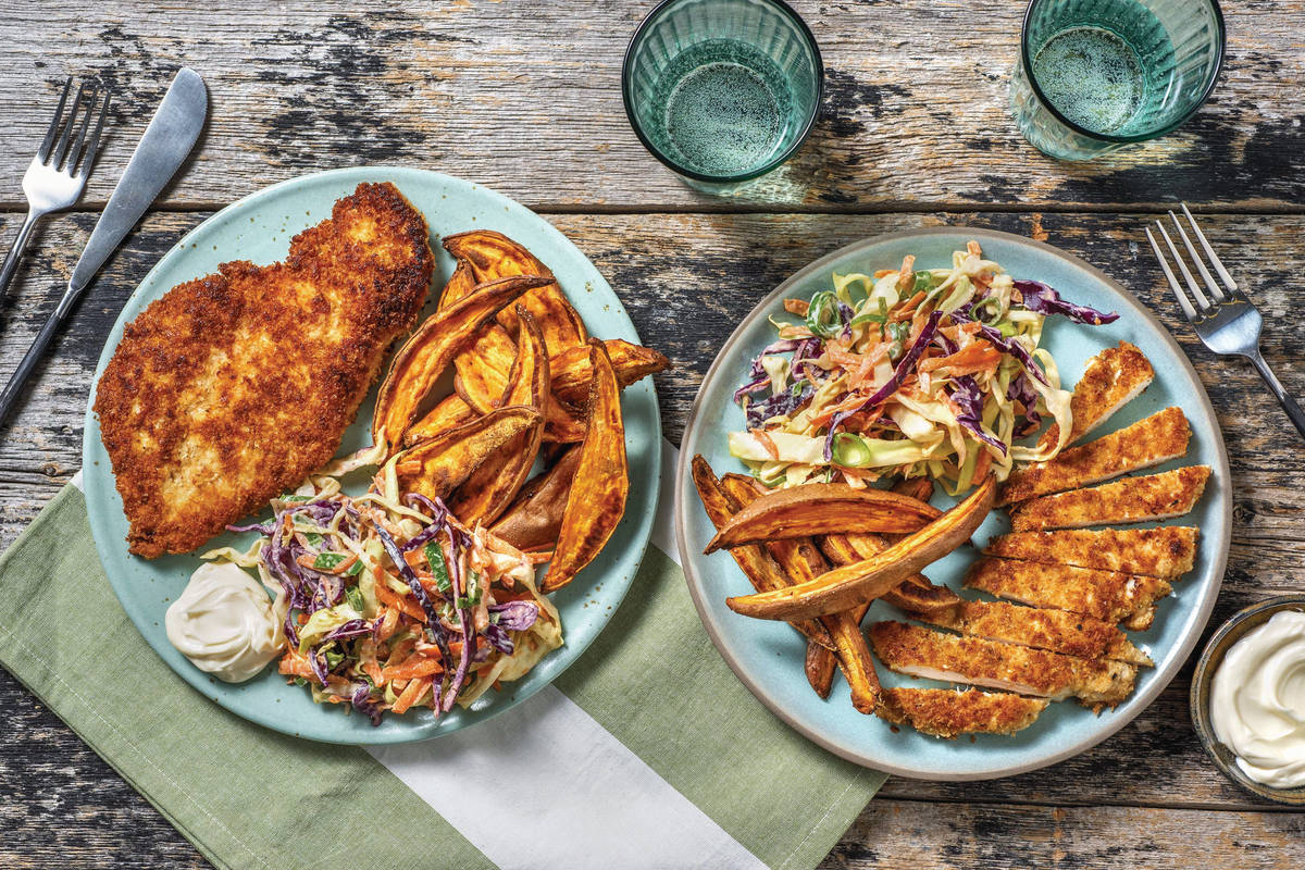 Aussie Chicken Schnitzels