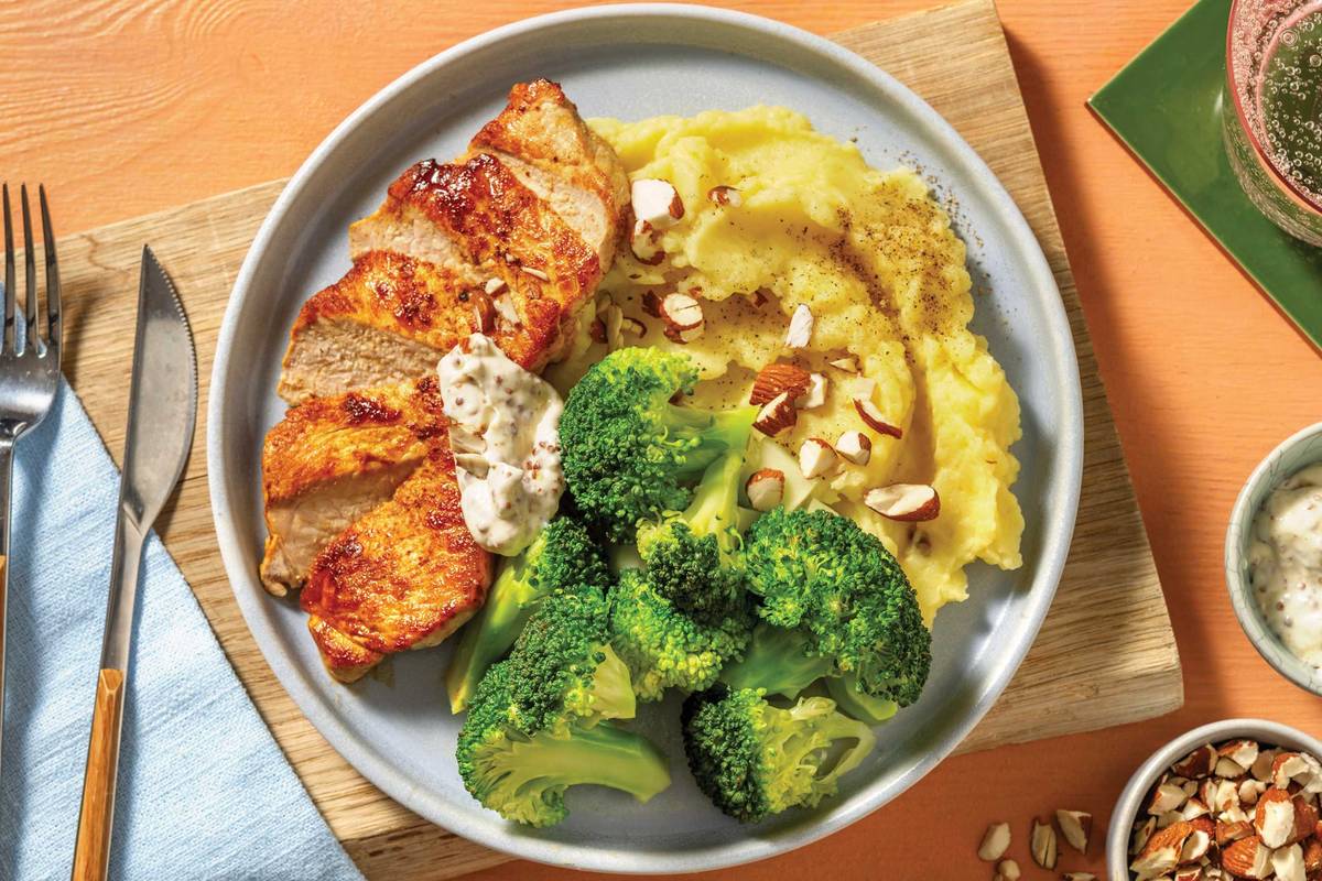 Aussie-Spiced Pork & Mustard Mayo