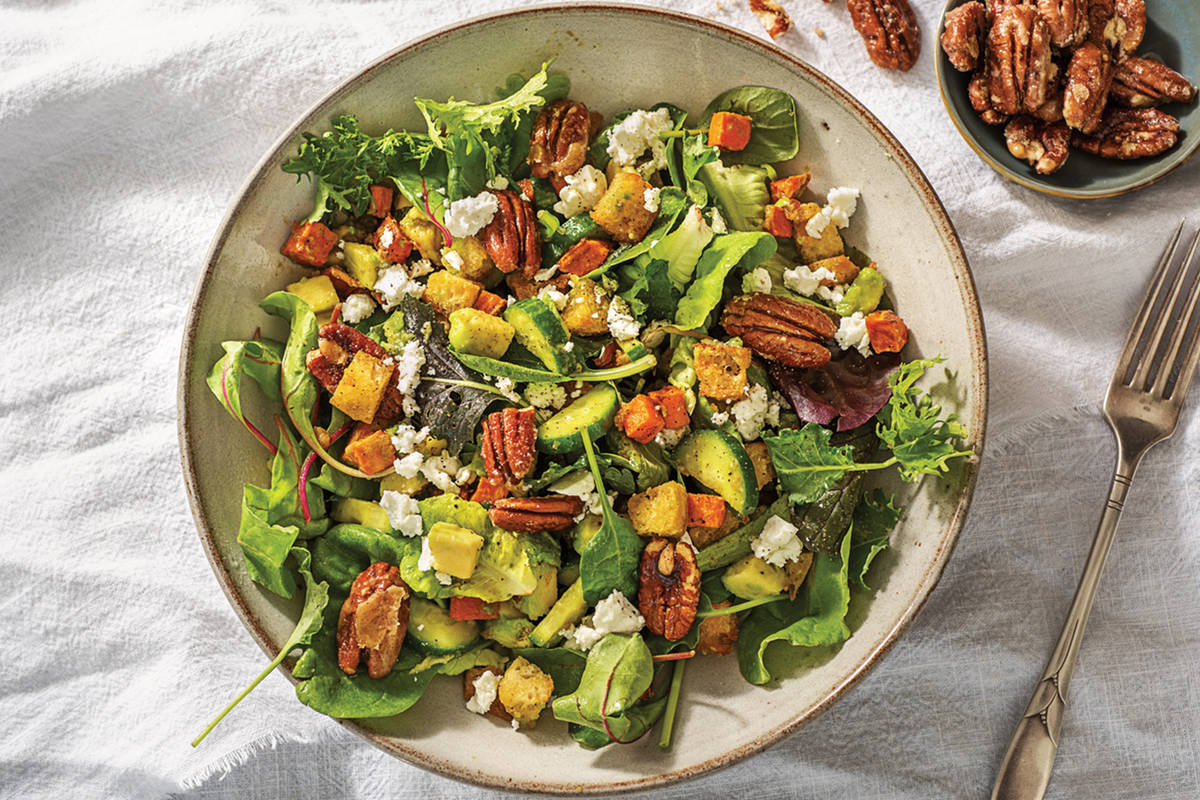 Sweet Potato & Candied Pecan Salad