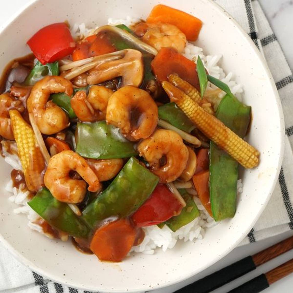 Chicken and Shrimp Chop Suey Stir-Fry