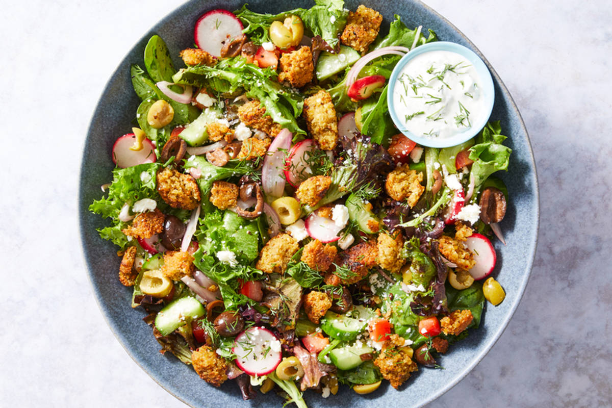 Mediterranean Falafel Crumble Salad