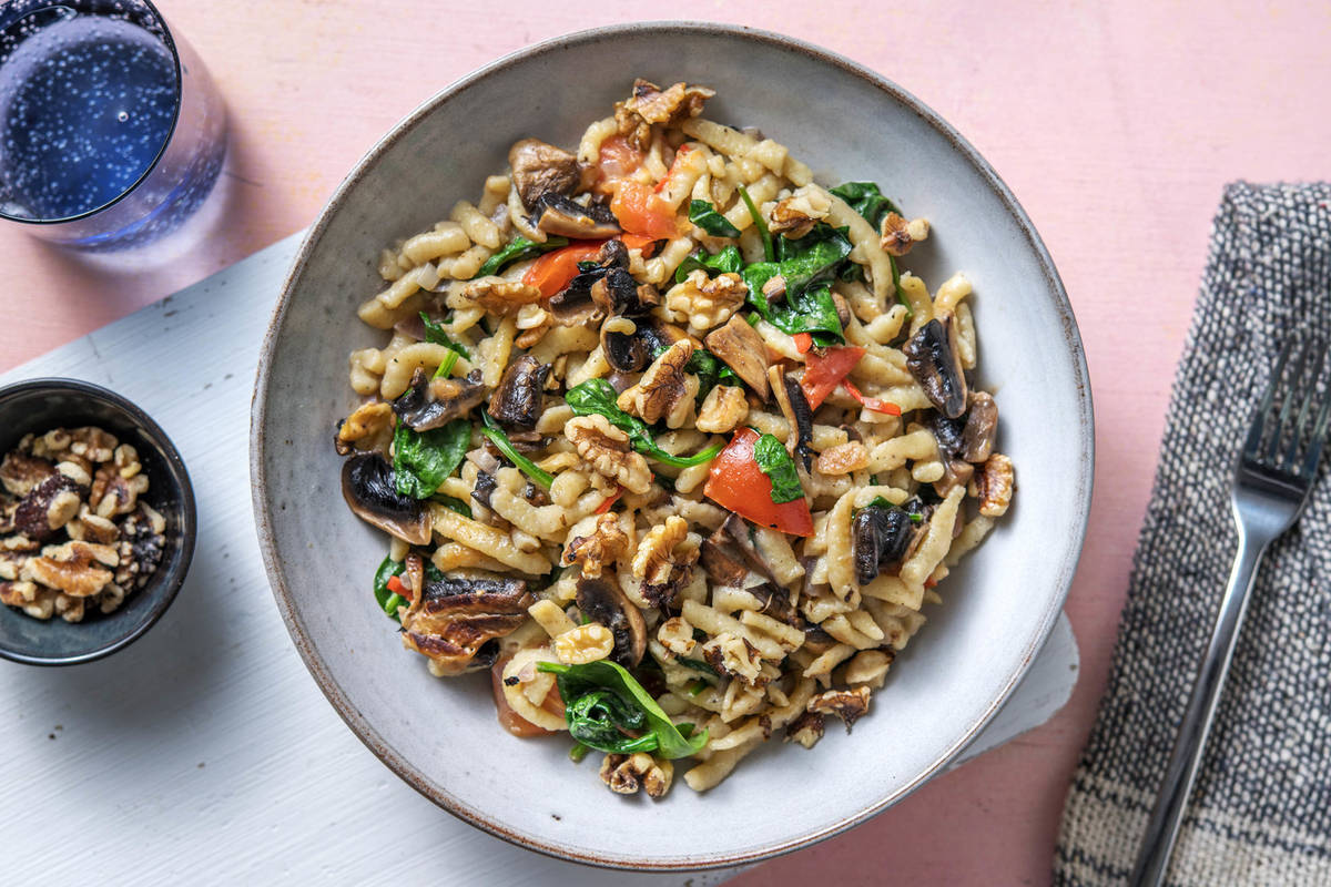 Babyspinat-Spätzle-Pfanne