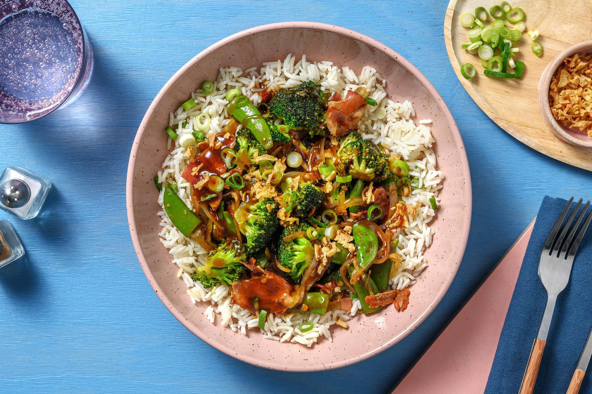 Bacon and Broccoli Stir-Fry