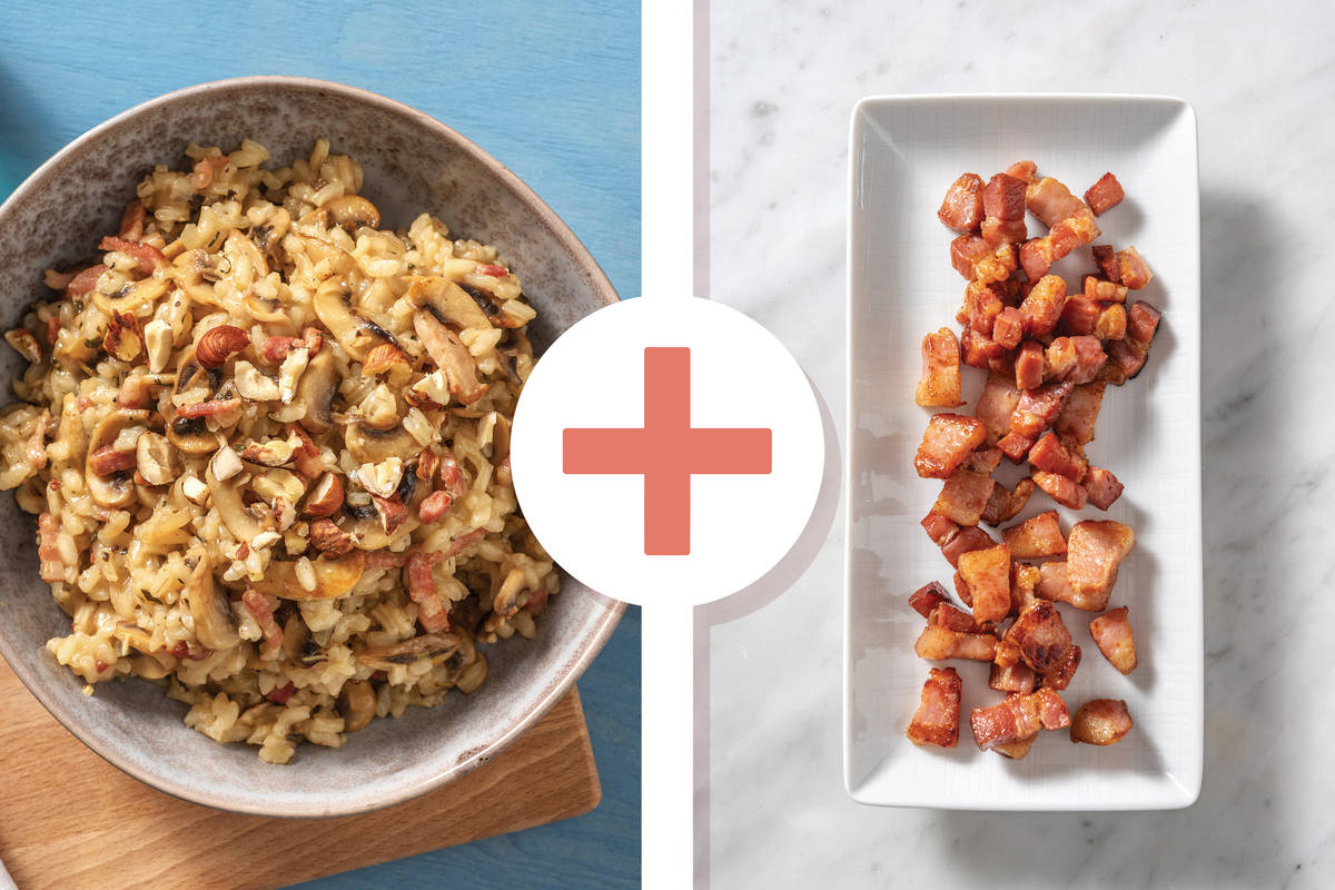 Double Bacon, Mushroom & Sage Risotto