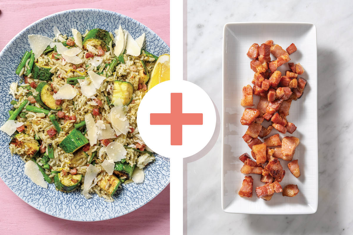 Double Bacon & Pesto Rice Pilaf