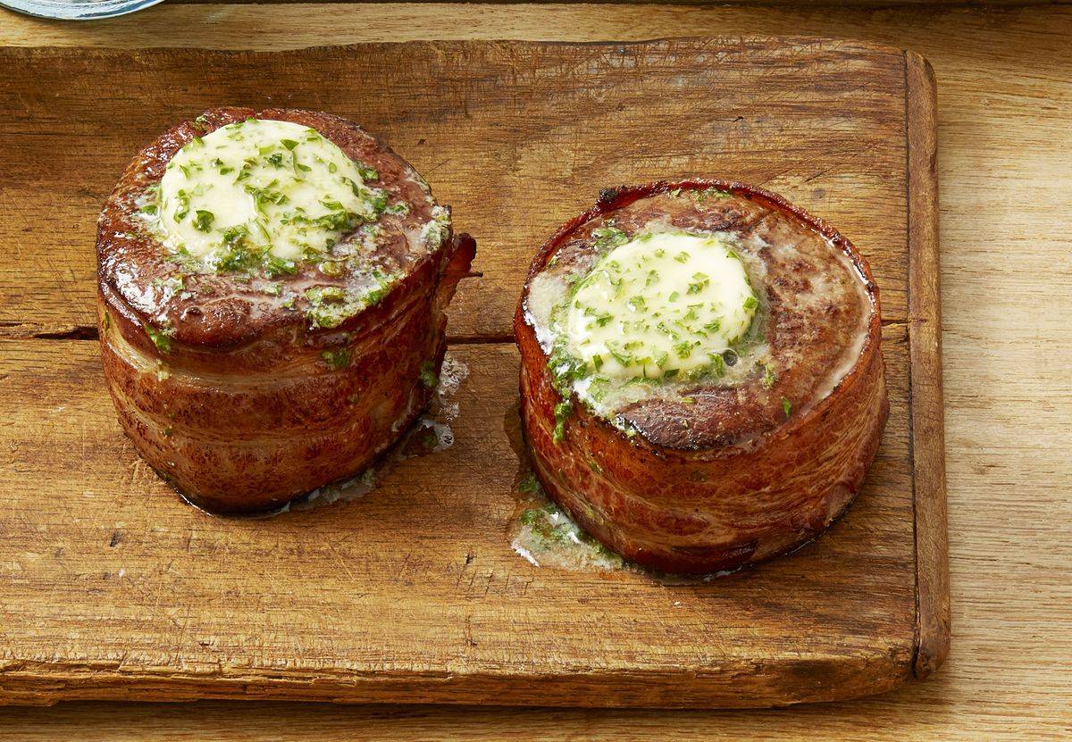 Bacon-Wrapped Steaks