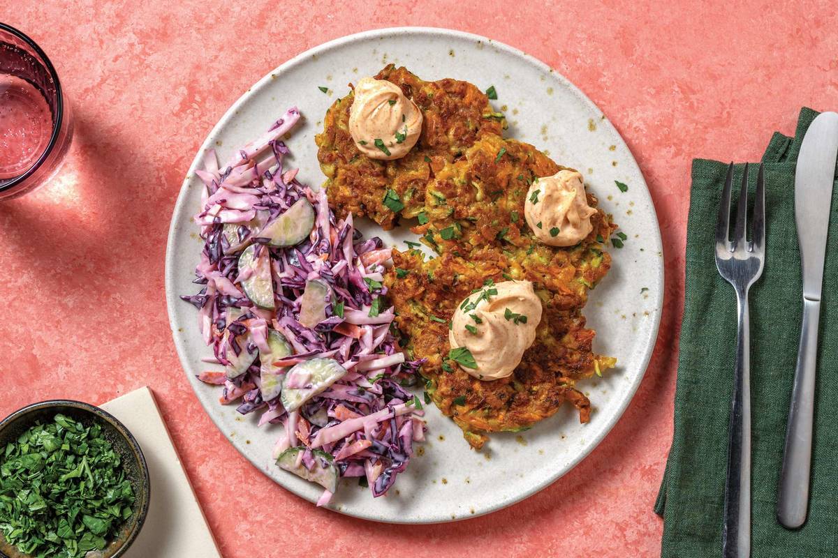 Bacon, Zucchini & Cheddar Fritters