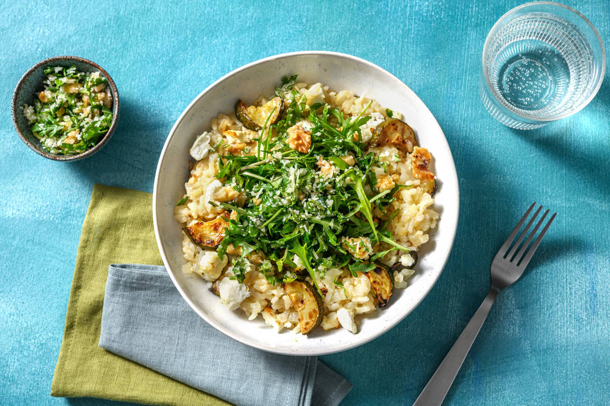 Baked Courgette & Goat's Cheese Risotto