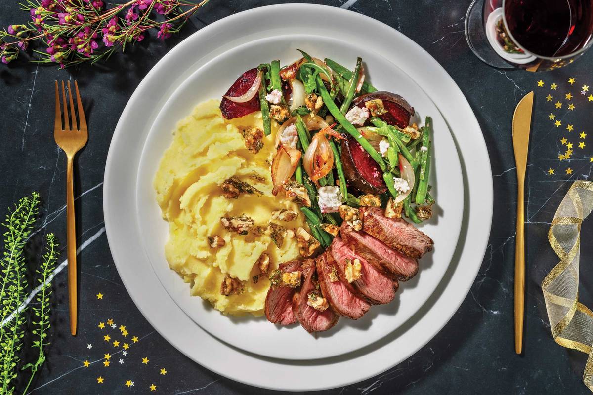 Balsamic-Glazed Venison Steak & Beetroot Toss