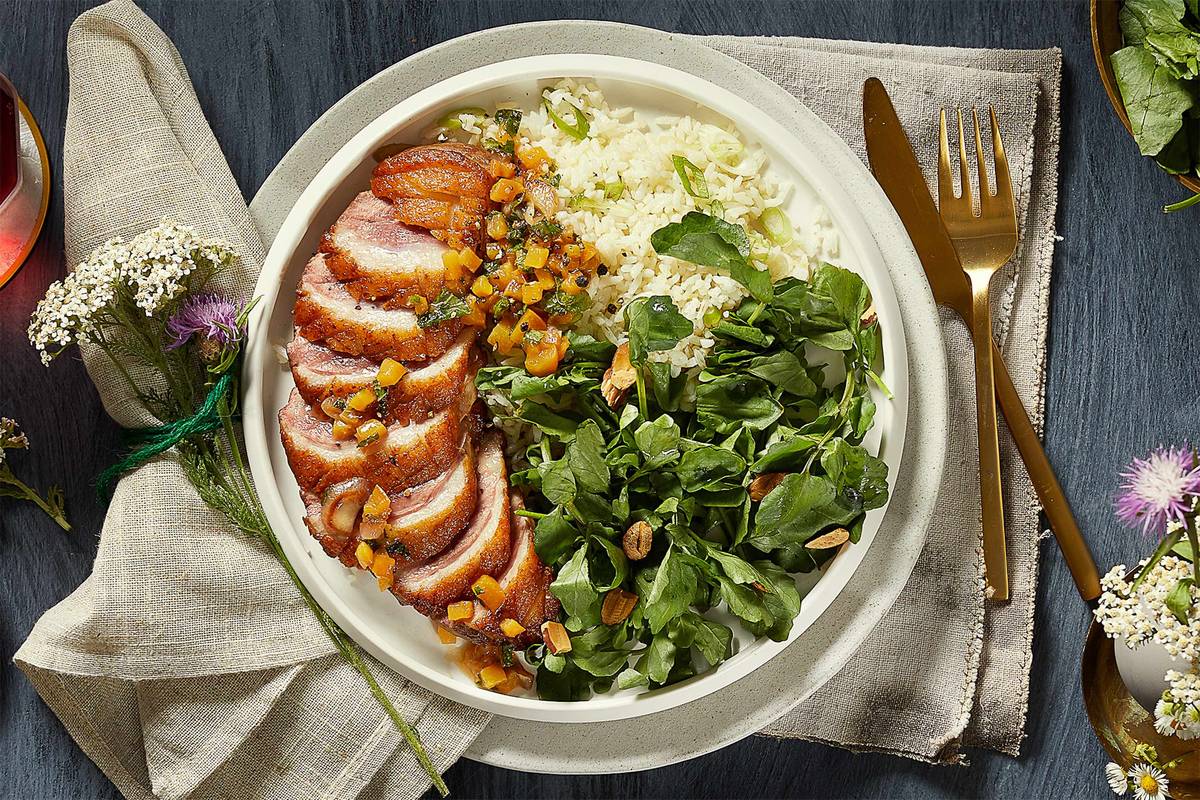 Balsamic Nectarine Duck Breasts