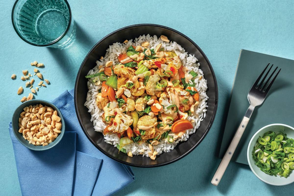 Sweet Chilli-Glazed Cauliflower & Garlic Rice