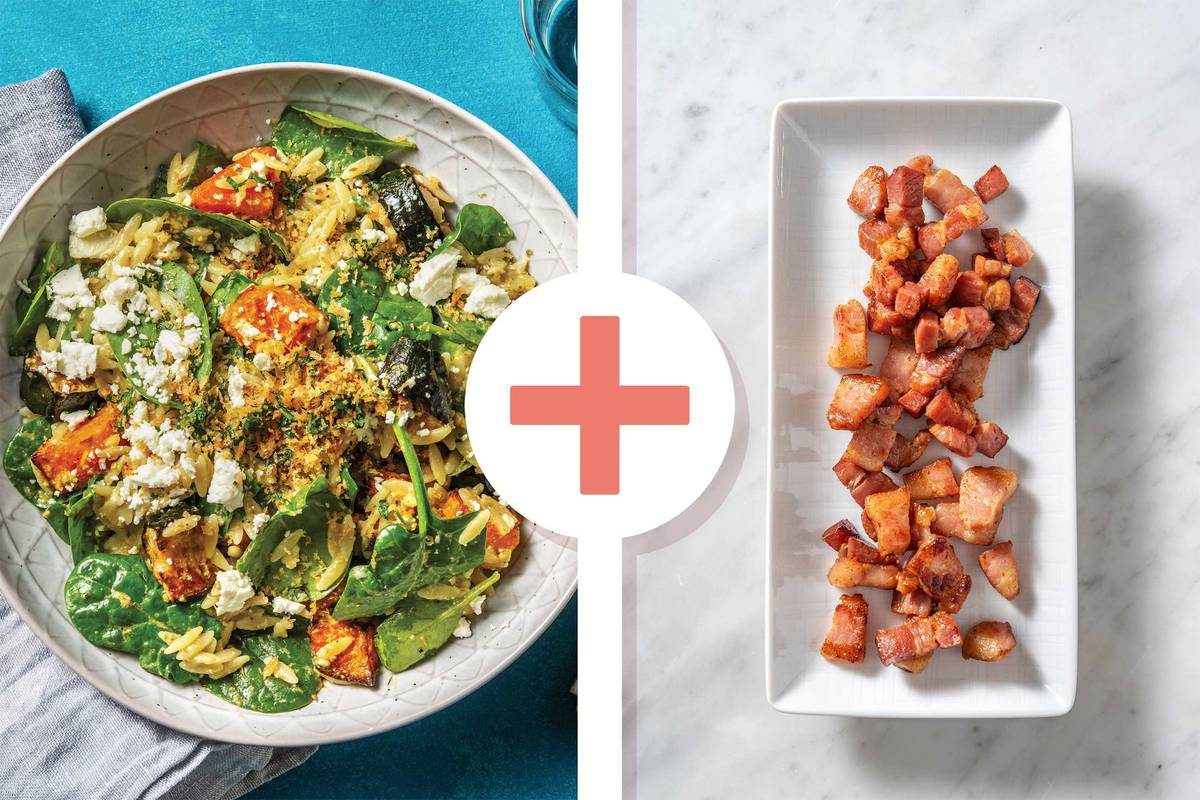 Basil Pesto & Bacon Roast Pumpkin Risoni