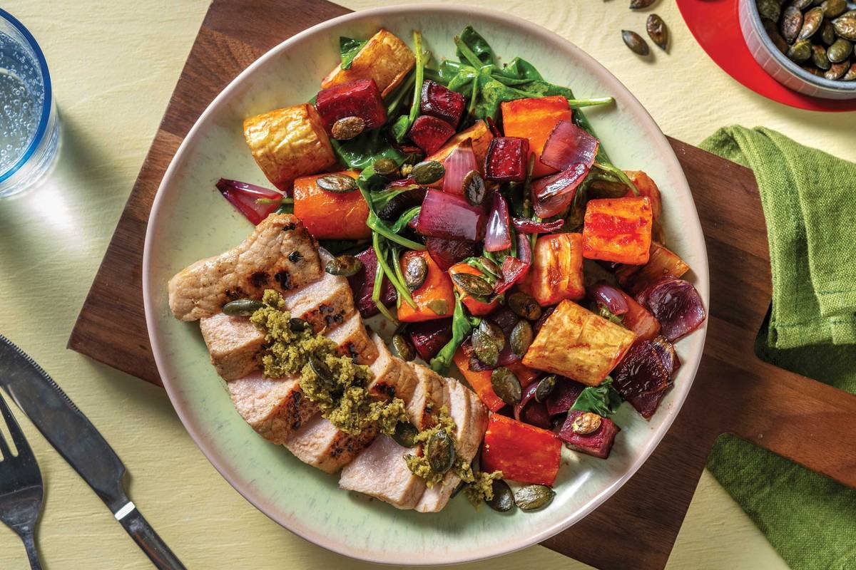 Easy Basil Pesto Pork Loin