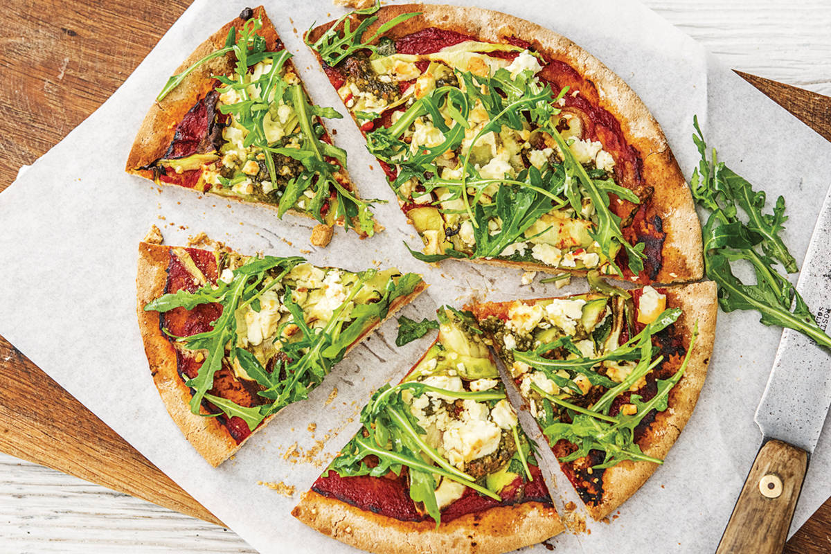 Speedy Basil Pesto Pizza