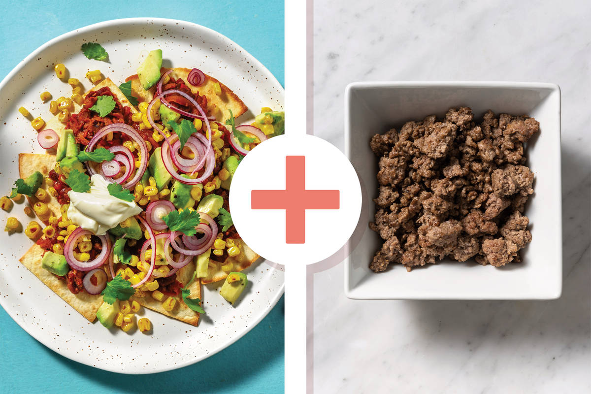 Mexican Kidney Bean & Beef Nachos