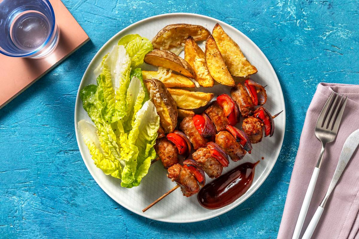 BBQ Sausage Skewers