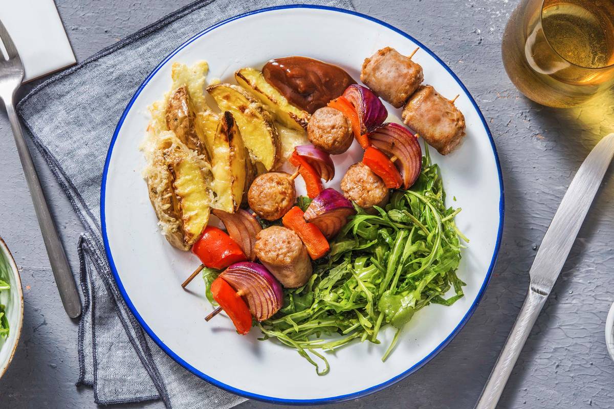 BBQ Sausage Skewers