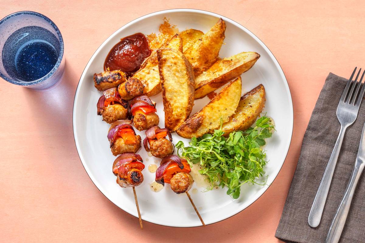 BBQ Sausage Skewers