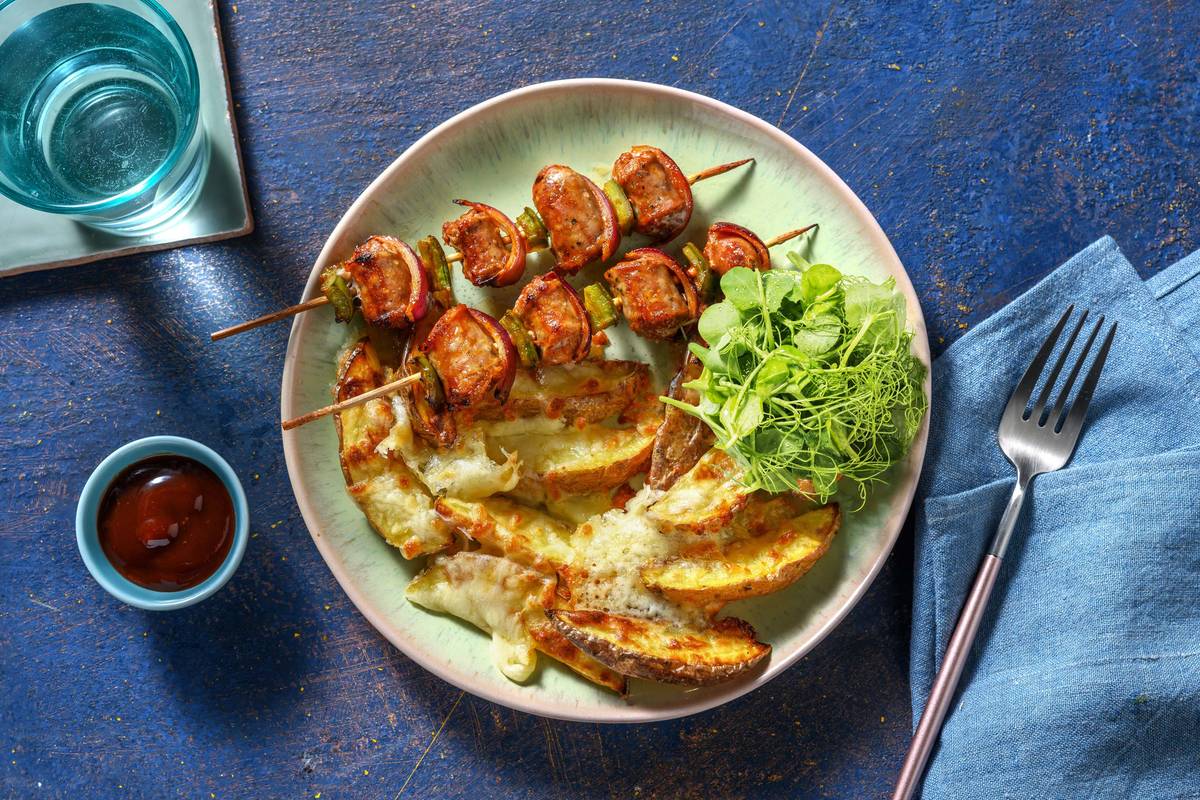 BBQ Sausage Skewers