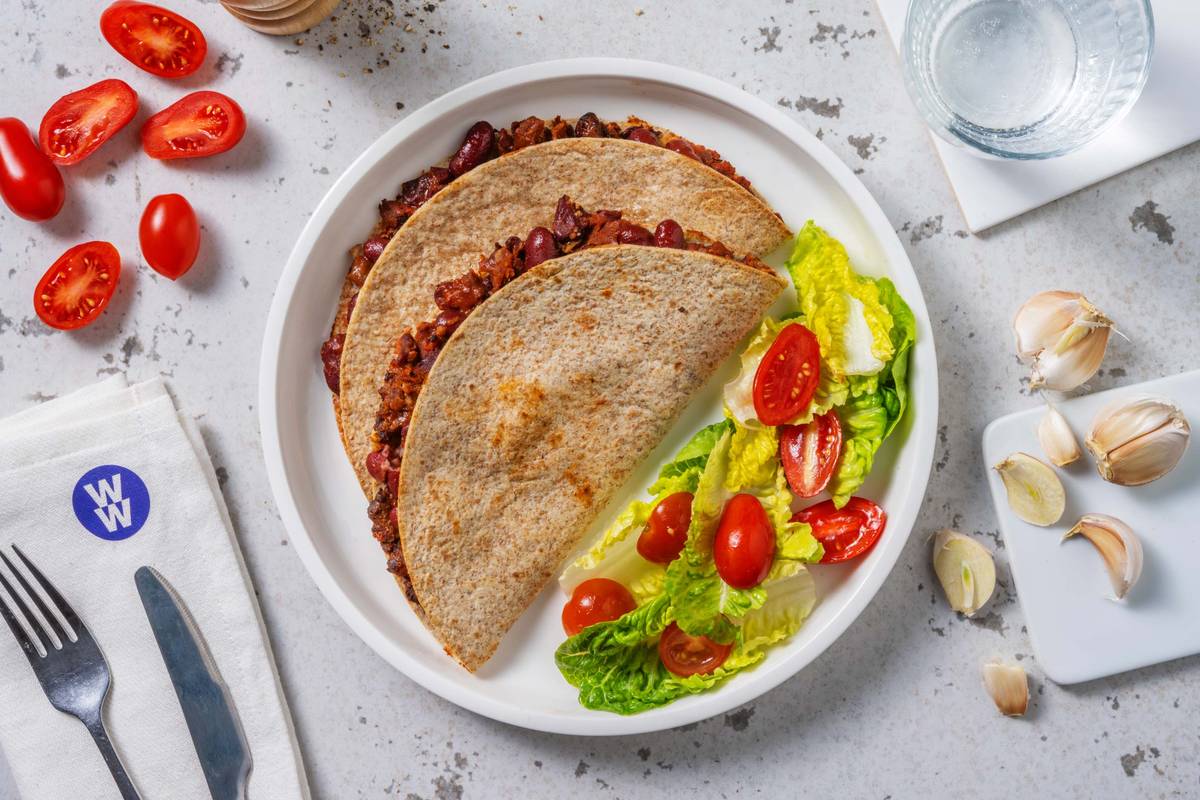 Beef and Beany Quesadillas