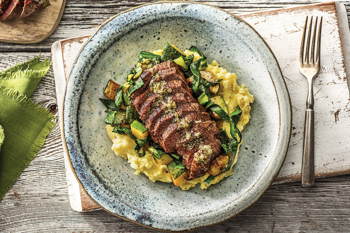 Seared Beef & Rosemary Sauce