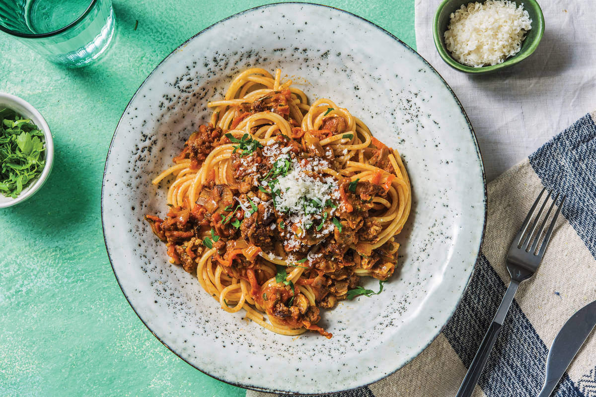 Beef & Mushroom Red Pesto Penne