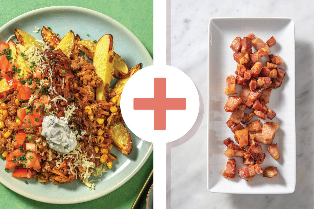 Beef & Bacon Burger-Style Loaded Wedges