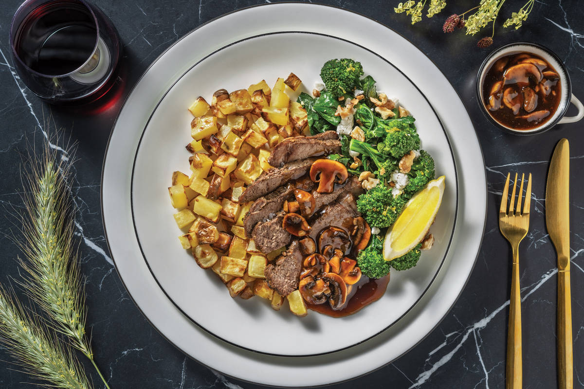 Beef Brisket & Red Wine Mushroom Gravy
