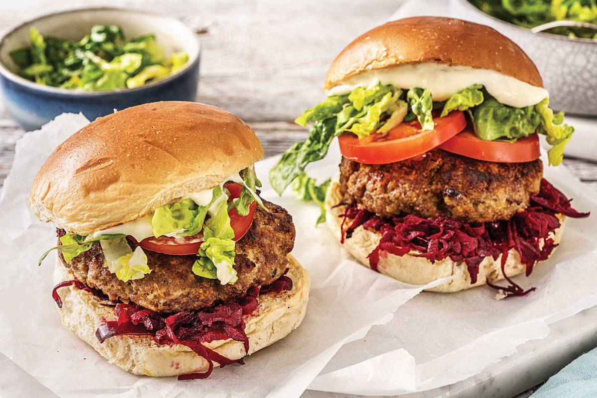 Honey Mustard Beef Burgers