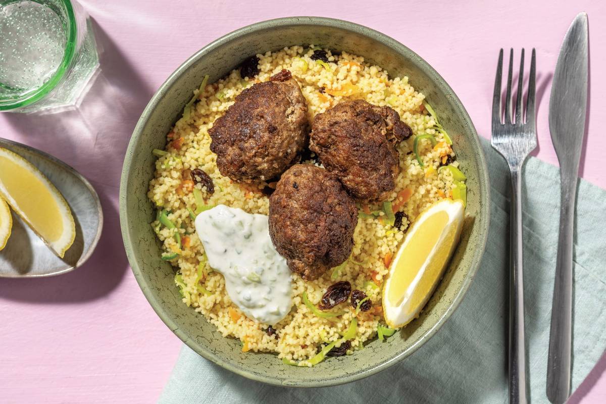 Beef Koftas & Veggie Couscous