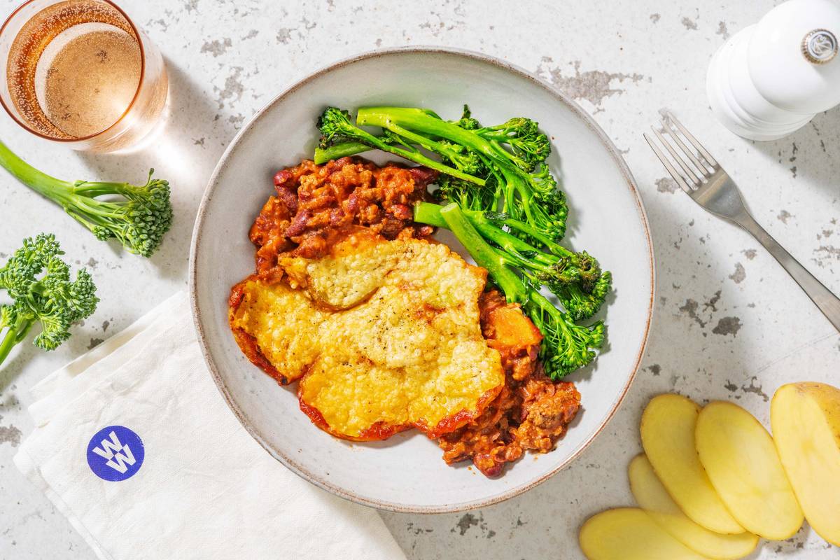 Beef Mince, Bean and Red Wine Hotpot