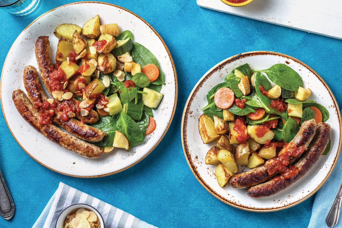 Classic Pork Sausages & Roasted Veggies