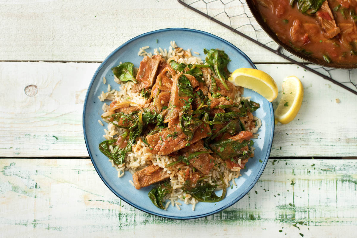 Beef Tomato & Spinach Curry