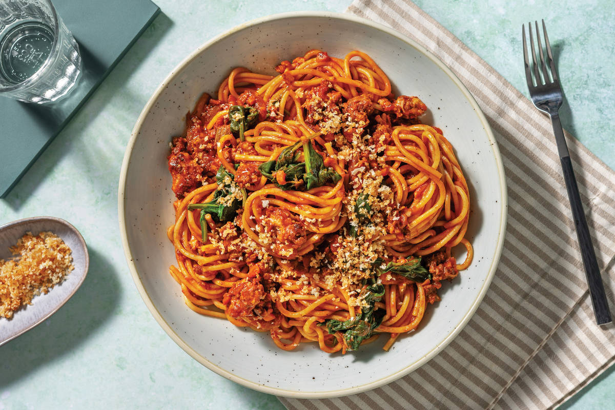 Beef & Veggie Ragu Spaghetti