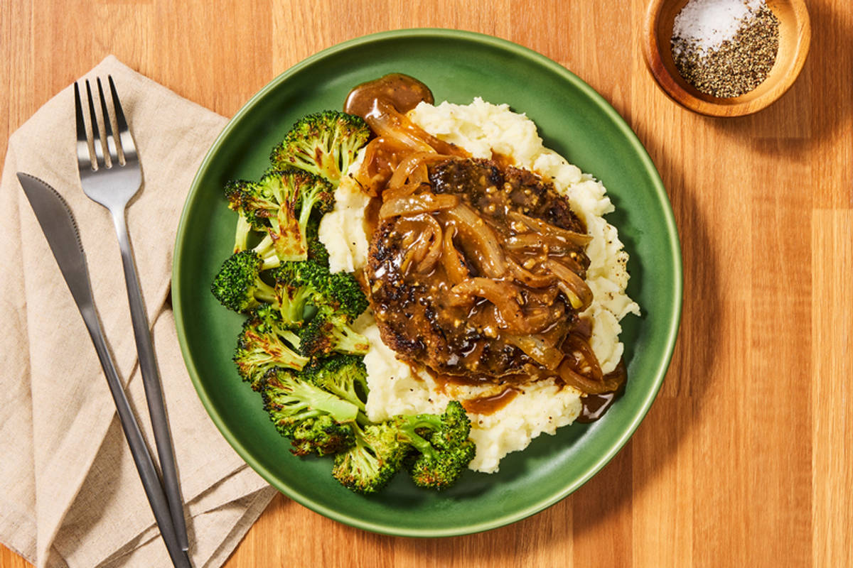 Salisbury Turkey Steaks in Onion Gravy