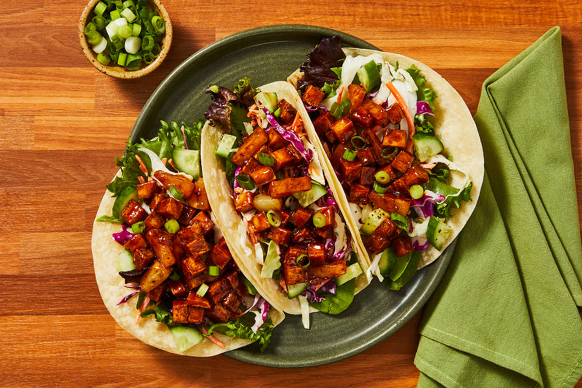 BBQ-Jerk Tofu and Pineapple Wraps