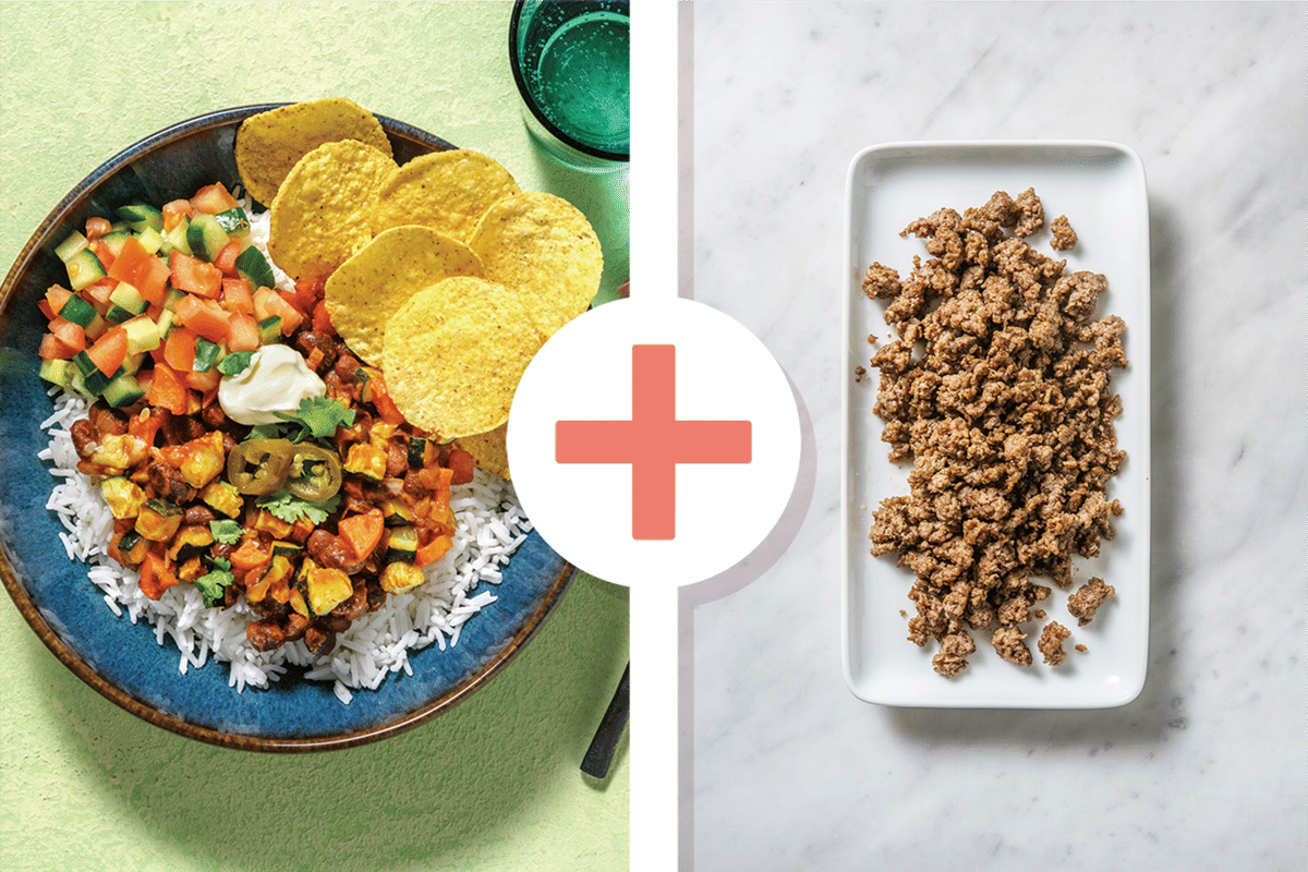 Beef, Black Bean & Roast Veggie Chilli