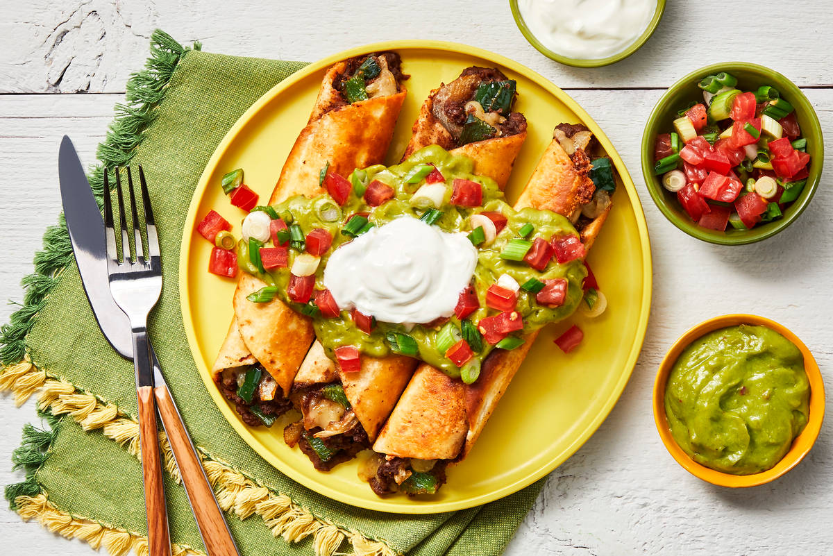 Refried Black Bean & Poblano Flautas