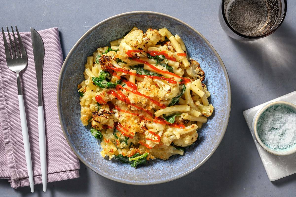 Blue Cheese Cauliflower Mac and Cheese