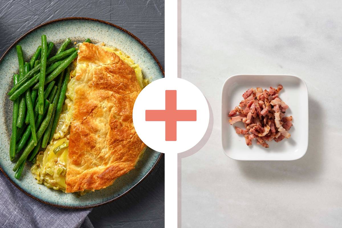 Blue Cheese Dauphinoise Pie with Bacon Lardons