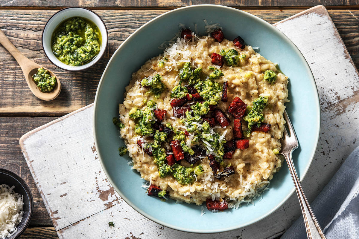 Blumenkohlrisotto mit Bärlauchpesto