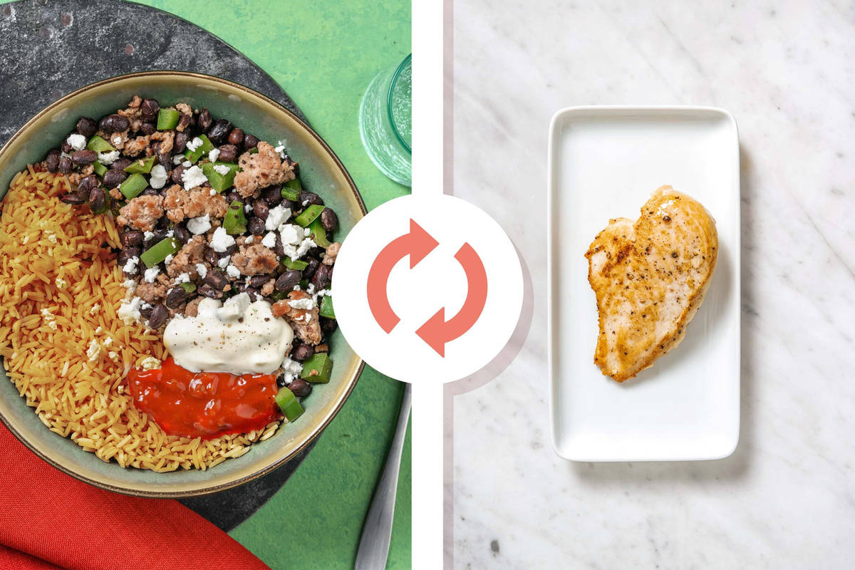 Bols aux poitrines de poulet et au piment poblano