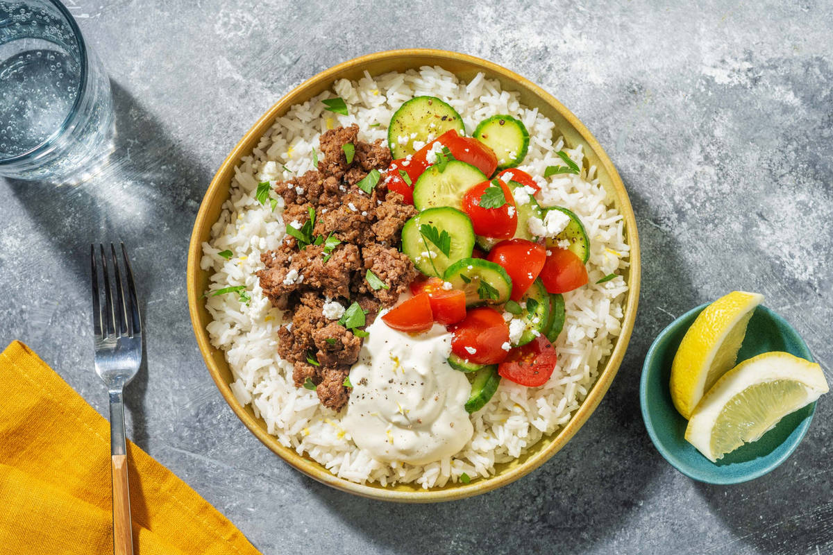 Middle Eastern-Inspired Beef Bowls