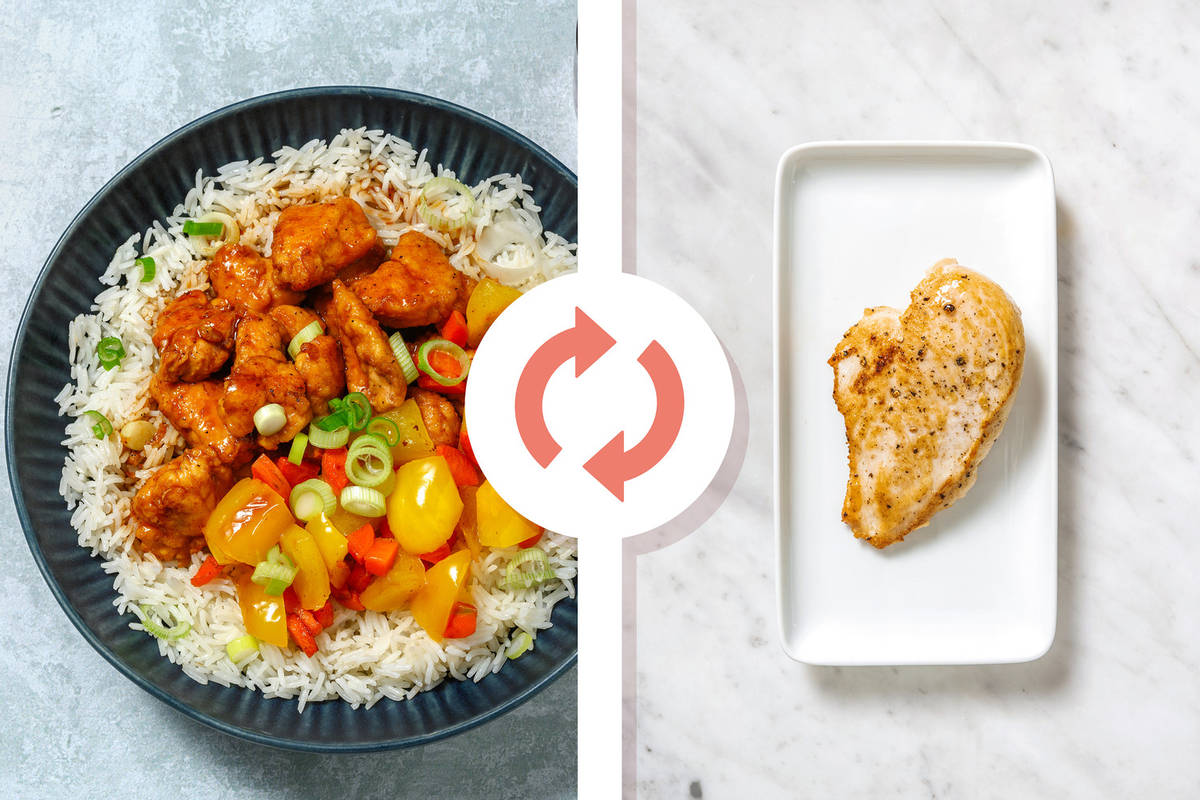 Bols de poitrines poulet au miel et à l’ail