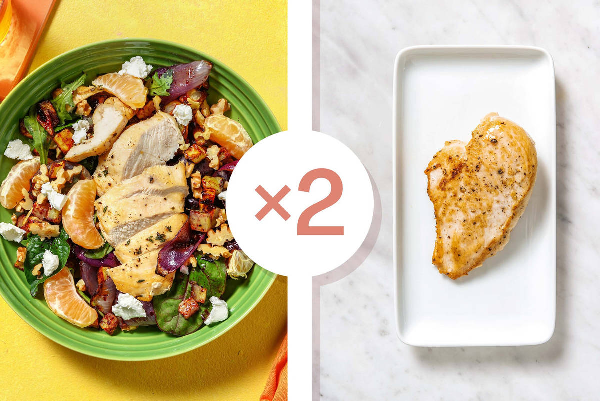 Bols de poulet double aux clémentines