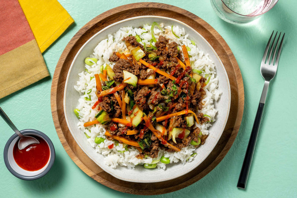 Speedy Sesame-Teriyaki Ground Chicken Bowls