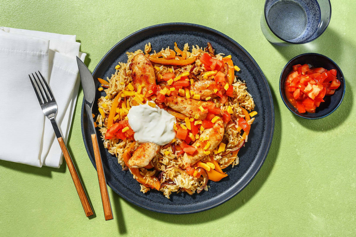 Bols style fajitas au émincé protéiné à base de plantes