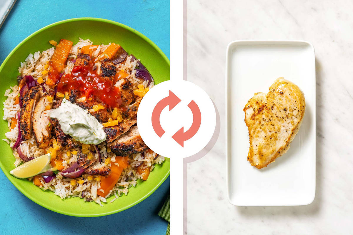 Bols style fajitas aux poitrines de poulet