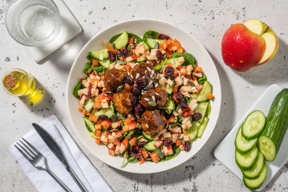 Smart Sweet N' Smoky Glazed Turkey Meatballs