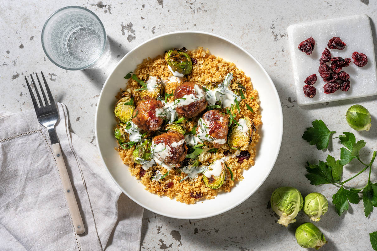 Cal Smart Fig-Glazed Pork Meatballs